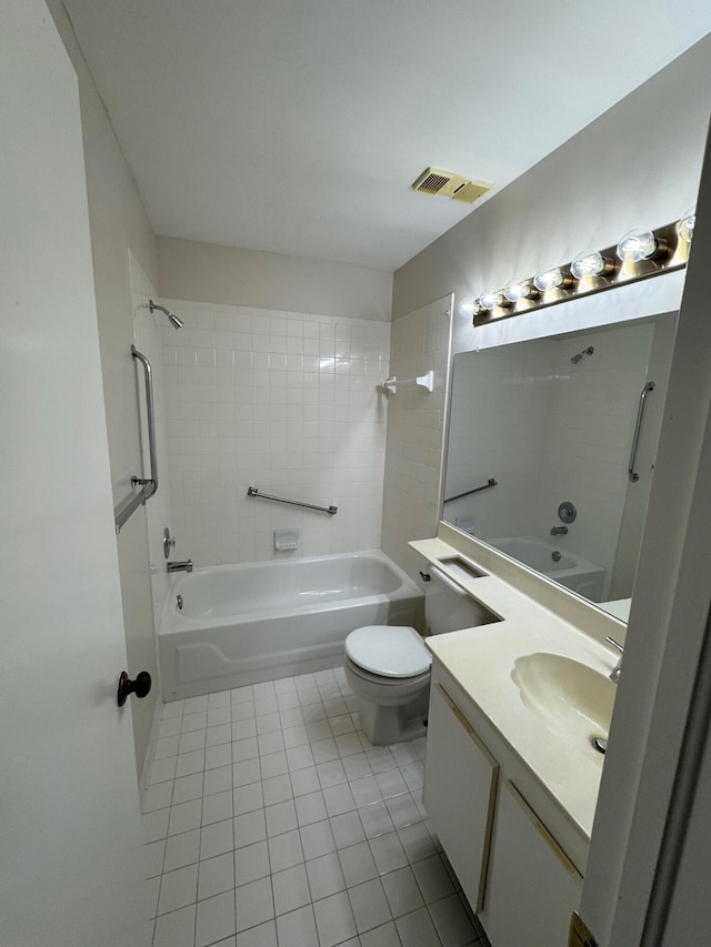 7626 Tahiti Ln Unit 204, Lake Worth, FL 33467 - bathroom featuring tile patterned flooring, bathing tub / shower combination, and vanity