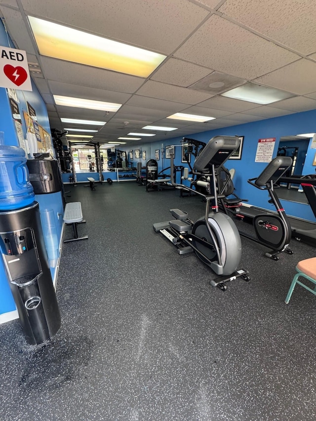 7626 Tahiti Ln Unit 204, Lake Worth, FL 33467 - gym with a drop ceiling