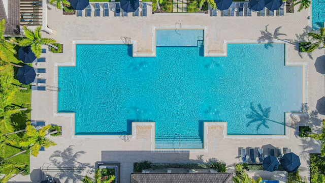 10815 Stellar Cir, Palm Beach Gardens, FL 33412 - aerial view of a pool area