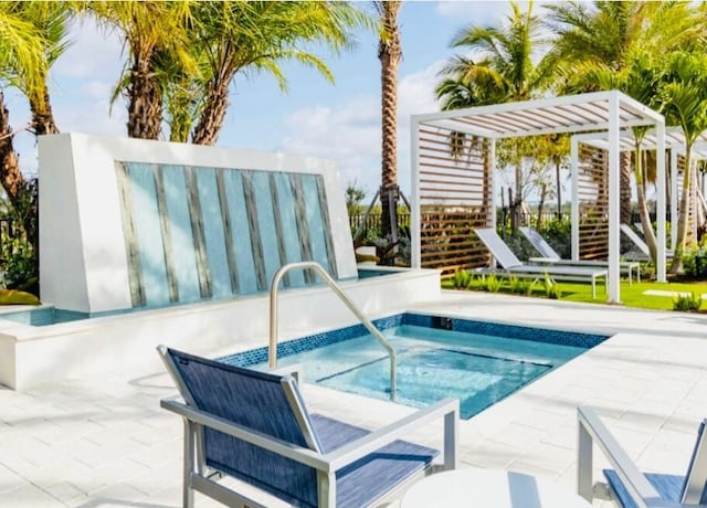 10815 Stellar Cir, Palm Beach Gardens, FL 33412 - view of swimming pool featuring a community hot tub, a patio, and a swimming pool