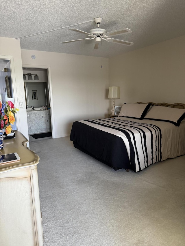 4022 Wolverton B, Boca Raton, FL 33434 - carpeted bedroom featuring a textured ceiling and ceiling fan