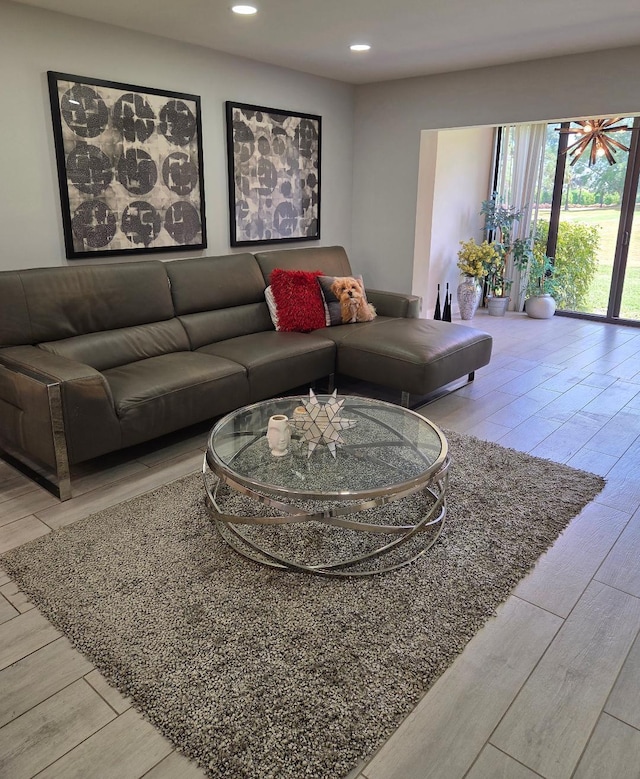 21404 Cypress Hammock Dr Unit 45E, Boca Raton, FL 33428 - living area featuring wood finished floors and recessed lighting
