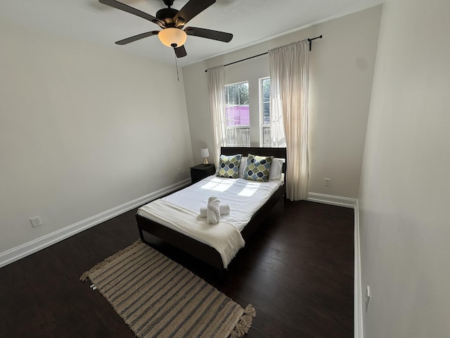 639 38th St, West Palm Beach, FL 33407 - bedroom featuring wood finished floors and a ceiling fan