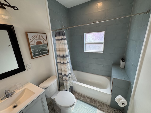 639 38th St, West Palm Beach, FL 33407 - bathroom featuring vanity and shower / bath combo with shower curtain