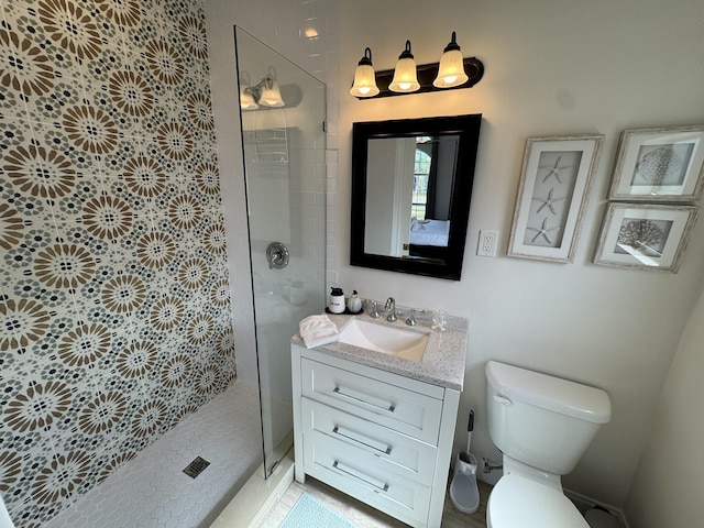 639 38th St, West Palm Beach, FL 33407 - full bathroom featuring a shower stall and vanity