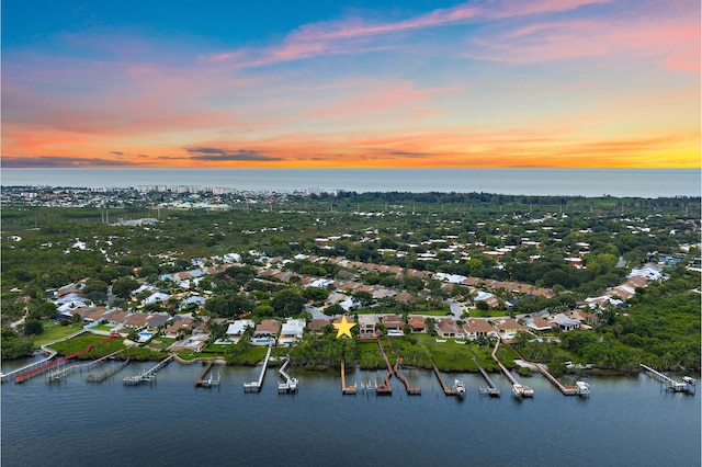 348 River Edge Rd, Jupiter, FL 33477 - aerial view at dusk of a water view