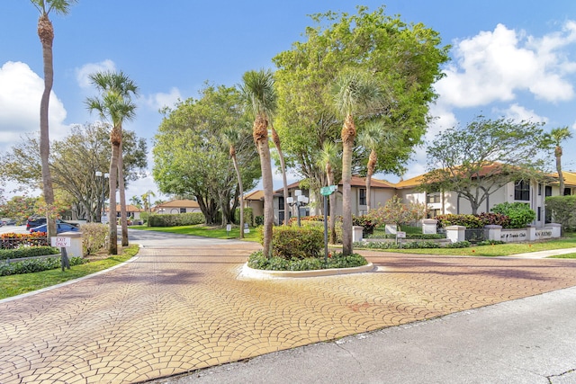 400 Club Cir Unit 201, Boca Raton, FL 33487 - view of road with a residential view, street lighting, and curbs