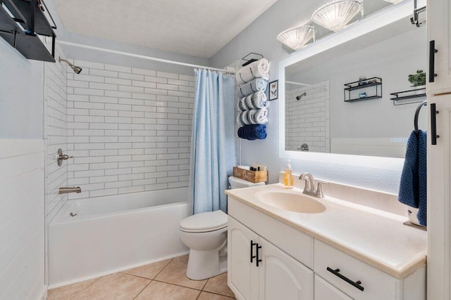 2997 SW Collings Dr, Port Saint Lucie, FL 34953 - bathroom featuring tile patterned flooring, vanity, and shower / tub combo