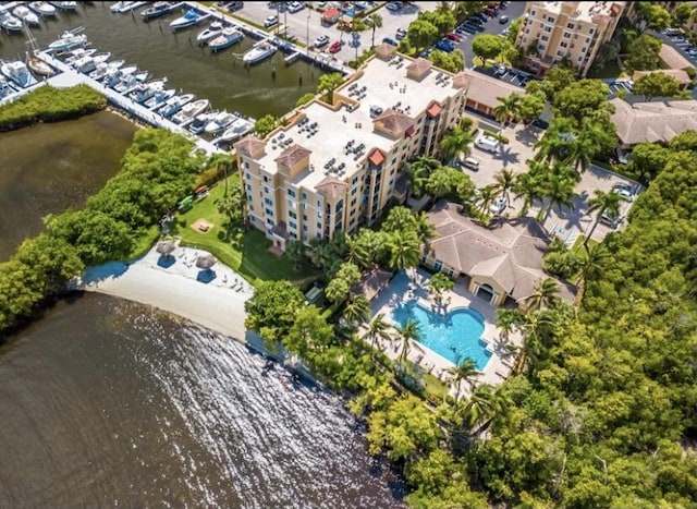 1100 Scotia Dr Unit 102, Hypoluxo, FL 33462 - drone / aerial view of a nearby body of water and a pool area