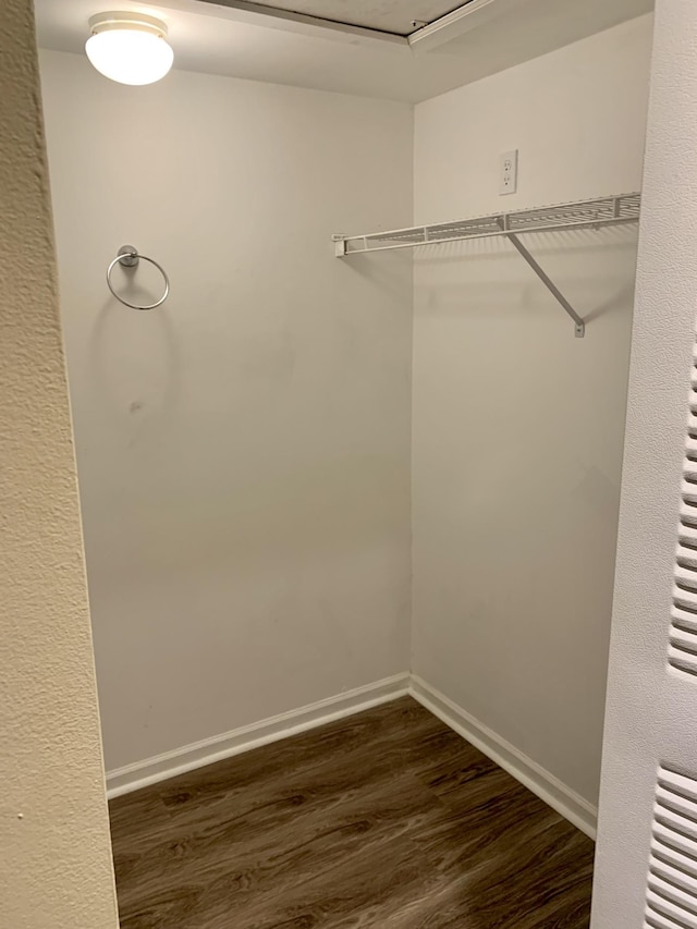 1100 Scotia Dr Unit 102, Hypoluxo, FL 33462 - walk in closet with dark wood finished floors