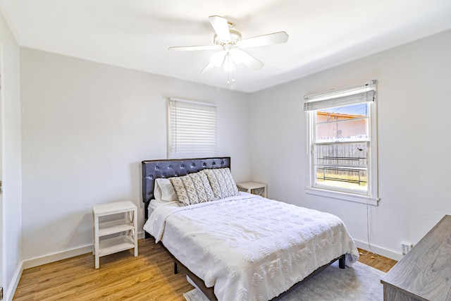 814 Green St, West Palm Beach, FL 33405 - bedroom featuring light wood-type flooring and a ceiling fan