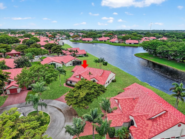 7585 Lexington Club Blvd Unit A, Delray Beach, FL 33446 - aerial perspective of suburban area with a nearby body of water