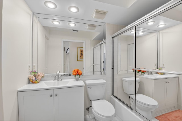 7585 Lexington Club Blvd Unit A, Delray Beach, FL 33446 - full bath with vanity and enclosed tub / shower combo