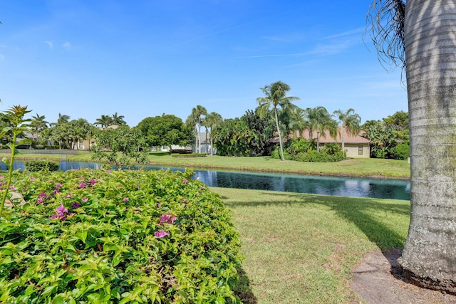6809 Portside Dr, Boca Raton, FL 33496 - view of grassy yard with a water view