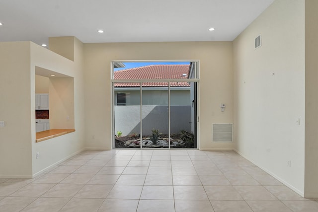 6809 Portside Dr, Boca Raton, FL 33496 - tiled empty room with recessed lighting and baseboards