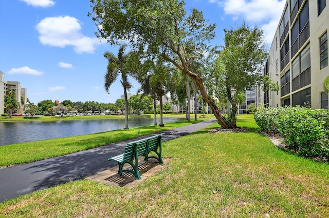 7290 Ashford Pl Unit 201, Delray Beach, FL 33446 - view of property's community with a lawn and a water view