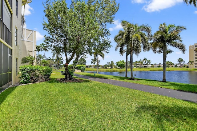 7290 Ashford Pl Unit 201, Delray Beach, FL 33446 - view of grassy yard with a water view