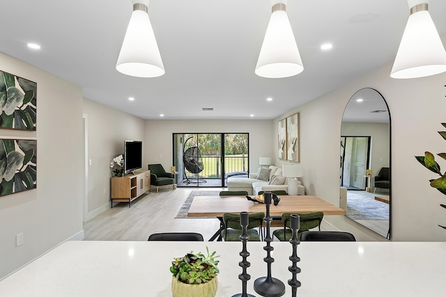 20 Southport Ln Unit D, Boynton Beach, FL 33436 - living area featuring light wood finished floors and recessed lighting