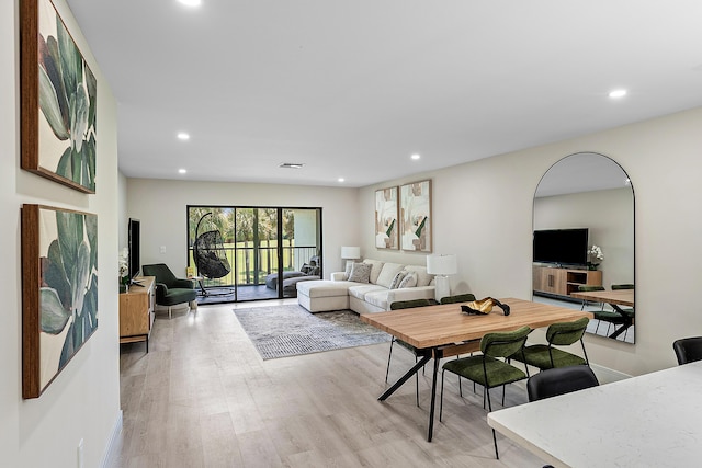 20 Southport Ln Unit D, Boynton Beach, FL 33436 - living area with light wood-style flooring and recessed lighting