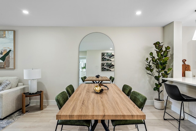 20 Southport Ln Unit D, Boynton Beach, FL 33436 - dining room with light wood finished floors and recessed lighting