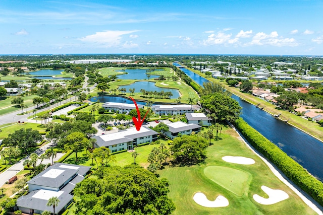 20 Southport Ln Unit D, Boynton Beach, FL 33436 - aerial view of residential area featuring a large body of water and a golf club