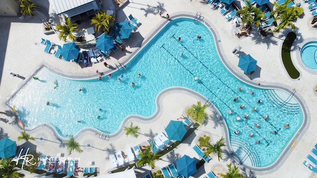20 Southport Ln Unit D, Boynton Beach, FL 33436 - drone / aerial view of a pool area