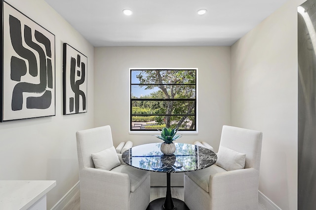 20 Southport Ln Unit D, Boynton Beach, FL 33436 - dining space featuring recessed lighting