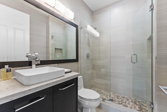 19335 Skyridge Cir, Boca Raton, FL 33498 - full bathroom featuring vanity and a shower stall