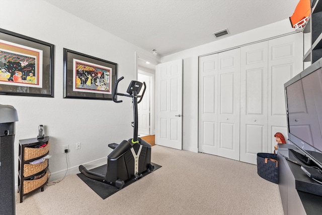 19335 Skyridge Cir, Boca Raton, FL 33498 - exercise room featuring carpet flooring and baseboards