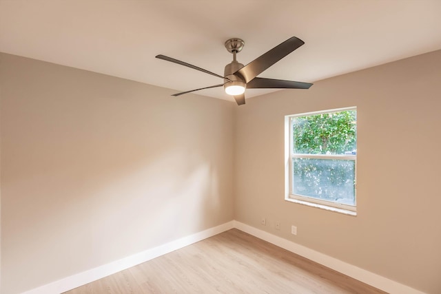 8008 Red Reef Ln, Boynton Beach, FL 33436 - empty room featuring a ceiling fan and light wood-style flooring