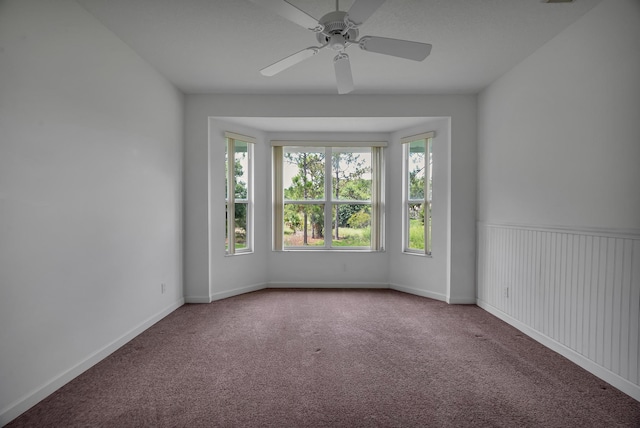 511 SW Treasure Cv, Port Saint Lucie, FL 34986 - unfurnished room with plenty of natural light, carpet floors, and a ceiling fan