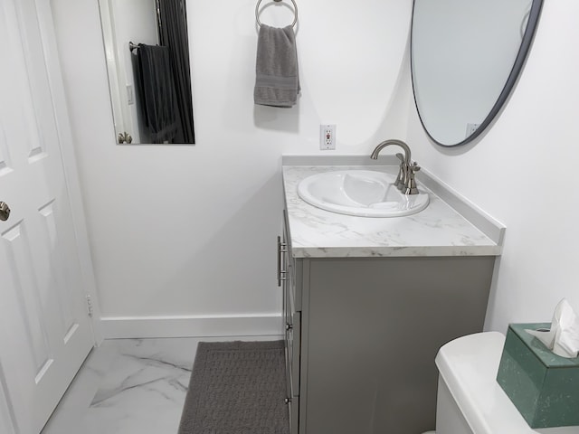 2975 SW 22nd Ave Unit 2010, Delray Beach, FL 33445 - half bath featuring vanity and marble finish floors