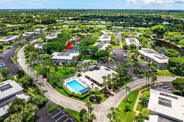 45 Stratford Ln Unit B, Boynton Beach, FL 33436 - aerial perspective of suburban area with a large body of water