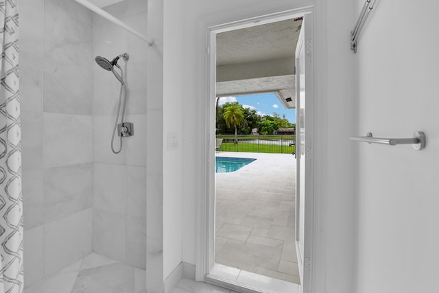 7197 Encina Ln, Boca Raton, FL 33433 - full bathroom with tiled shower and marble finish floors