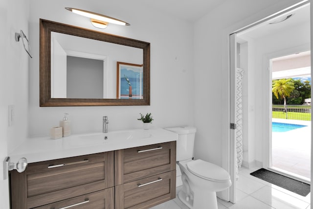 7197 Encina Ln, Boca Raton, FL 33433 - bathroom with vanity and tile patterned floors