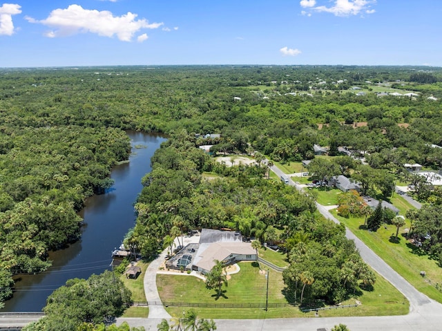 1400 Parkland Blvd, Fort Pierce, FL 34982 - drone / aerial view of a large body of water and a heavily wooded area