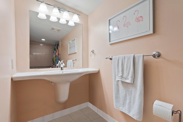 1400 Parkland Blvd, Fort Pierce, FL 34982 - bathroom with tile patterned flooring and a shower with shower curtain