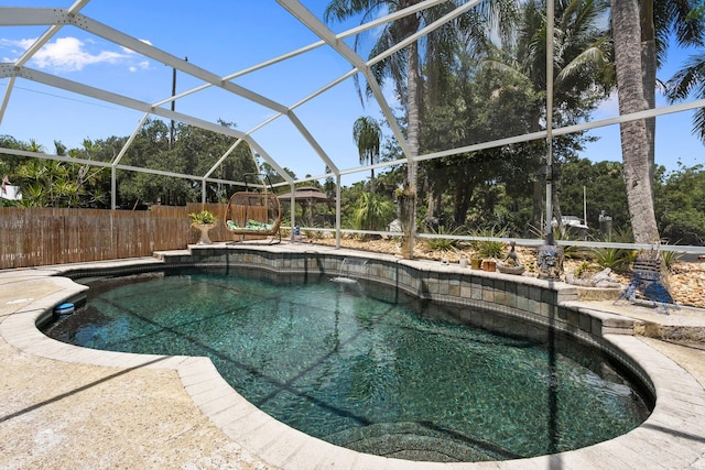 1400 Parkland Blvd, Fort Pierce, FL 34982 - view of pool with glass enclosure and a patio area