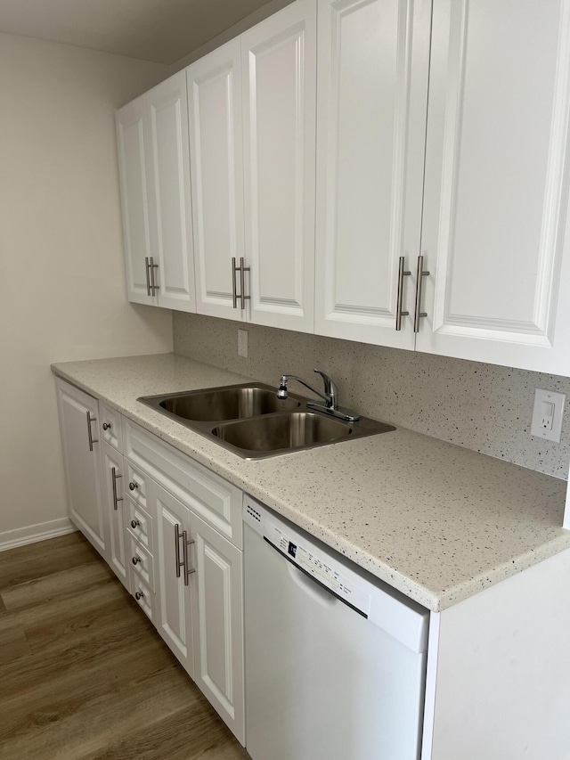 2072 Cornwall D, Boca Raton, FL 33434 - kitchen featuring dishwasher, white cabinetry, and light wood-style flooring