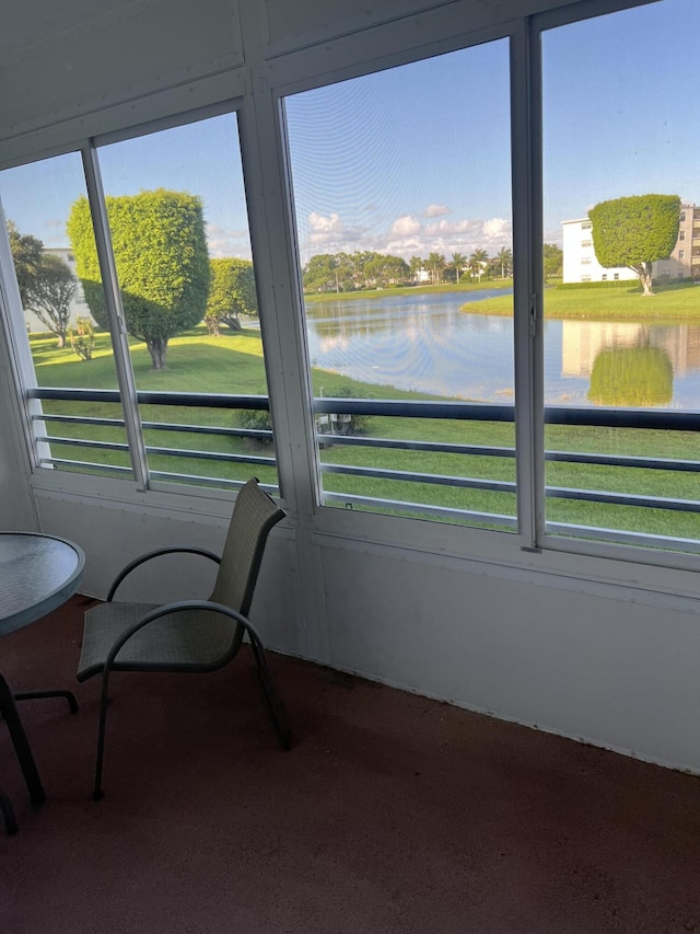 2072 Cornwall D, Boca Raton, FL 33434 - sunroom / solarium with a water view