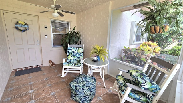 6140 Stanley Ln, Delray Beach, FL 33484 - property entrance featuring ceiling fan