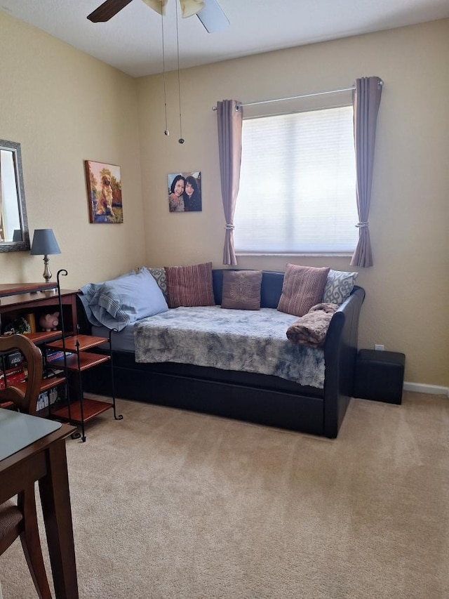 3172 N Greenleaf Cir, Boynton Beach, FL 33426 - carpeted living area featuring ceiling fan
