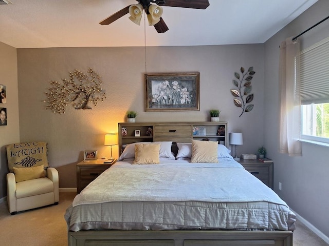 3172 N Greenleaf Cir, Boynton Beach, FL 33426 - carpeted bedroom featuring baseboards and ceiling fan