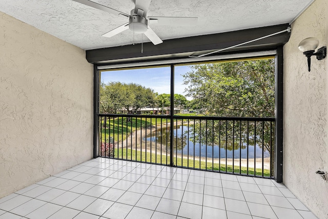 24 Stratford Dr Unit F, Boynton Beach, FL 33436 - unfurnished sunroom with a water view