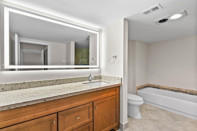24 Stratford Dr Unit F, Boynton Beach, FL 33436 - bathroom featuring vanity, a bath, and tile patterned flooring