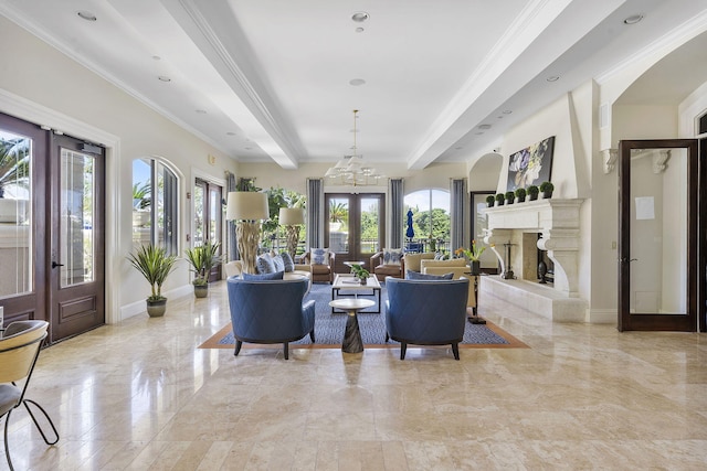 2218 Tuscany Way, Boynton Beach, FL 33435 - common area featuring crown molding