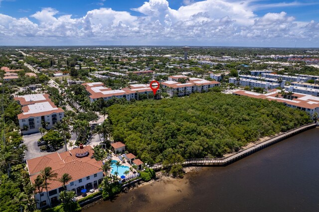 2218 Tuscany Way, Boynton Beach, FL 33435 - bird's eye view of a nearby body of water and a pool area