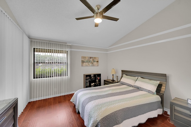 7861 Lexington Club Blvd Unit A, Delray Beach, FL 33446 - bedroom featuring lofted ceiling, wood finished floors, and ceiling fan