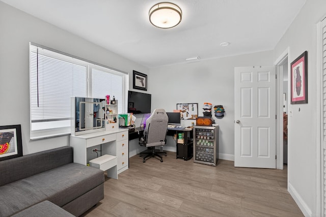 306 N A St, Lake Worth Beach, FL 33460 - home office with light wood-style floors and baseboards