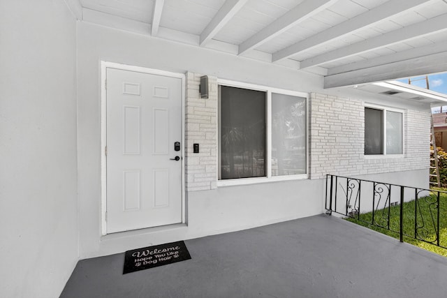 306 N A St, Lake Worth Beach, FL 33460 - doorway to property with brick siding